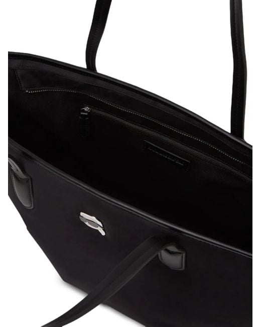 Karl Lagerfeld Black Ikon Drawstring Tote Bag