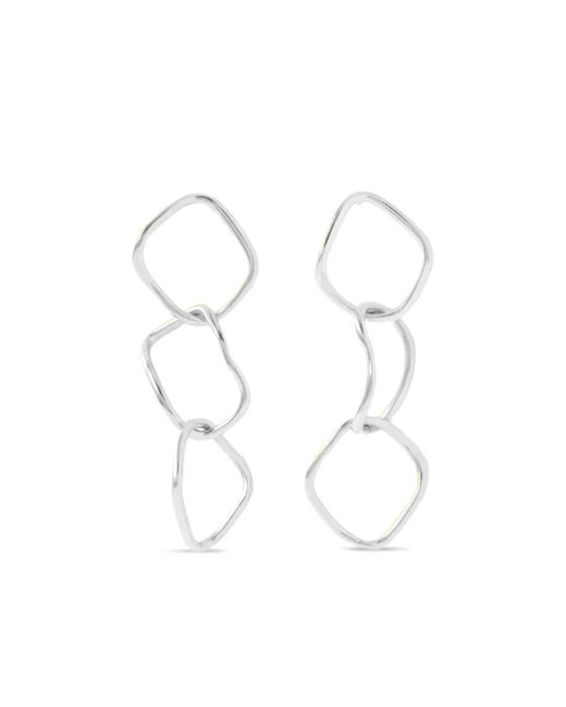 YSSO White Chain Earrings