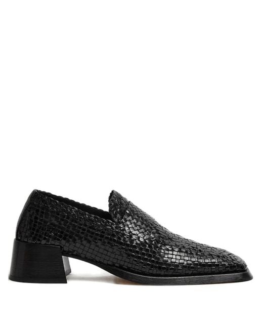 Miista Black 40Mm Ligia Woven Loafers