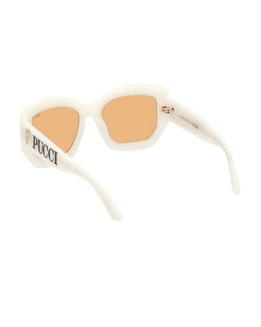 Emilio Pucci Natural Sonnenbrille Mit Geometrischem Gestell