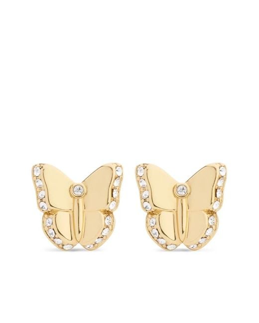COACH Metallic Butterfly Embellished Earrings