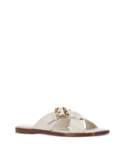 Chloé White Nil Flat Sandals