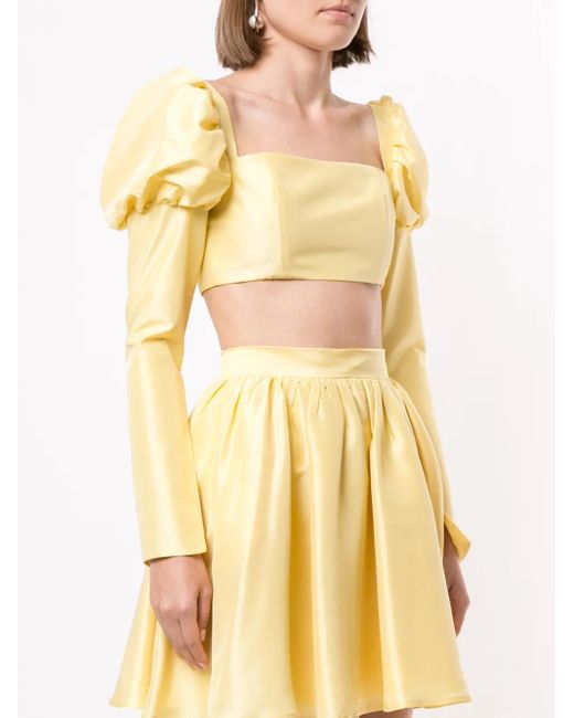 Macgraw Yellow Canary Crop Blouse