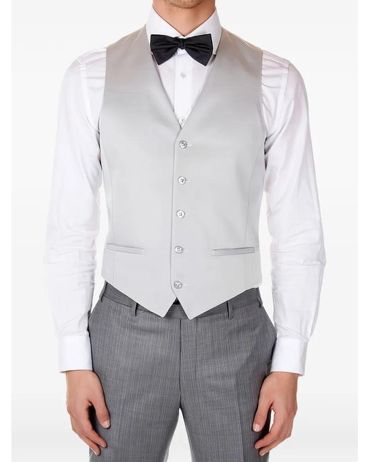 Corneliani White Martingale Waistcoat for men