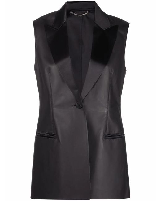 Ferragamo Leren Blazer in het Black