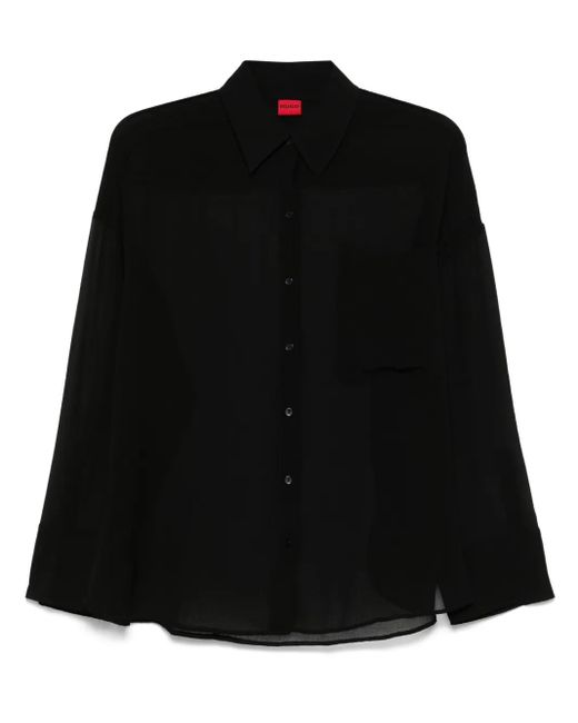 HUGO Black Sheer Shirt