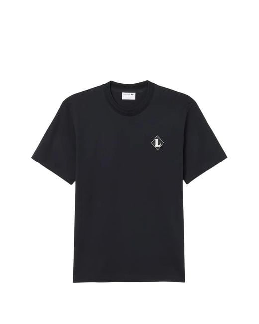 Lacoste Blue Round-Neck Logo T-Shirt for men