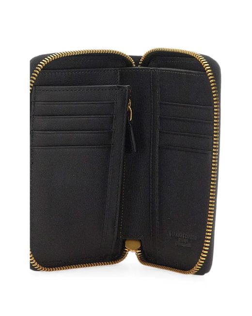 Gianni Chiarini Black Dollaro Zip-Around Wallet