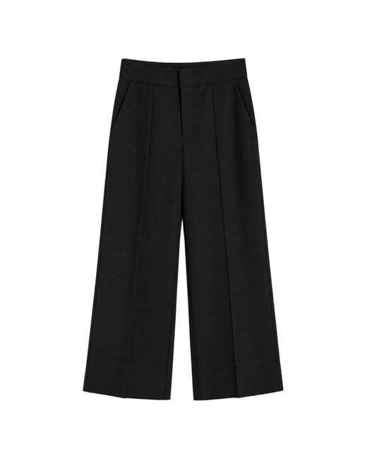 Alice + Olivia Black Pantalon À Détail Plissé
