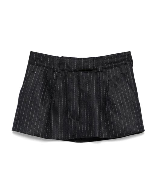 Pink Gestreepte Mini-Rok in het Black