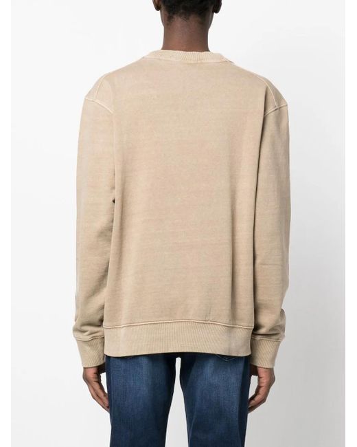 Boss Sweater Met Ronde Hals in het Natural voor heren