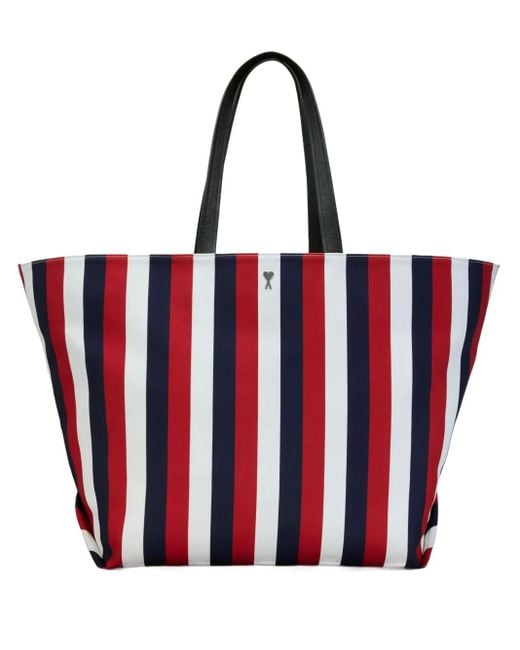 AMI Red Maxi La Plage East West Ami Shopping Bag