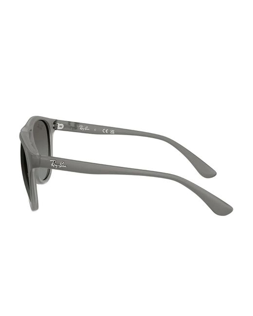 Ray-Ban Gray Round Pilot Sunglasses for men