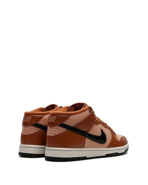 Nike Brown Dunk Mid "Amber" Sneakers for men