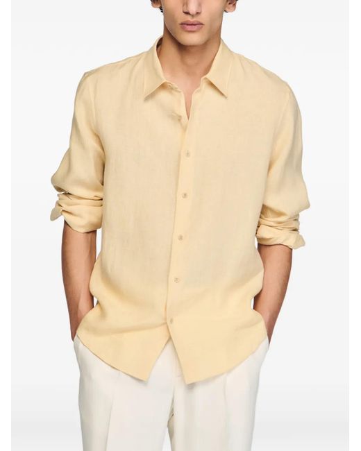 Sandro Natural Linen Shirt for men