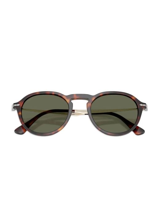 Persol Green Round-Frame Sunglasses