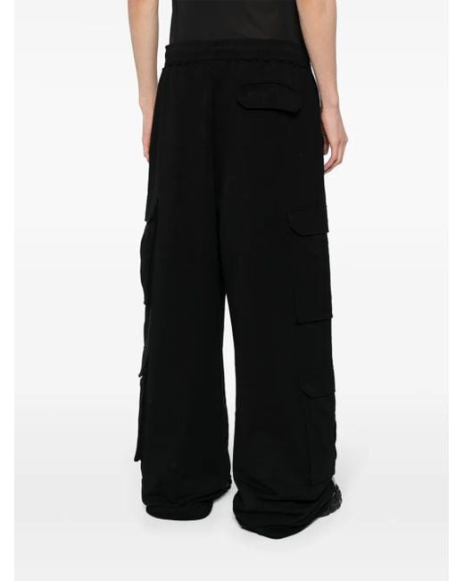 Vetements Black Cargo Cotton Track Pants
