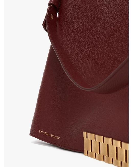 Victoria Beckham Purple Jumbo-Chain Leather Pouch
