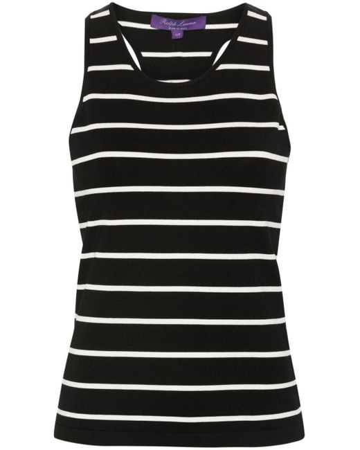 Ralph Lauren Collection Black Striped Knitted Top