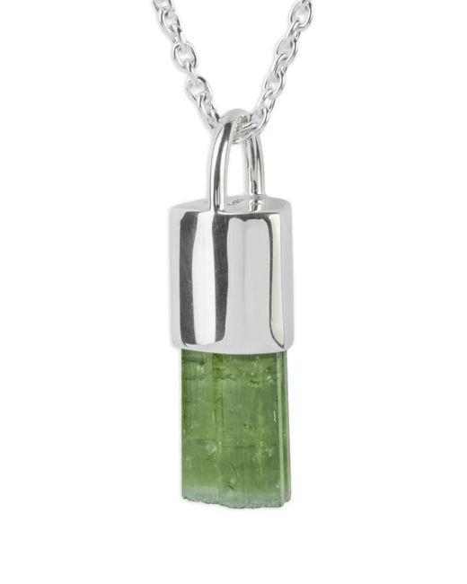 Parts Of 4 Green Sterling Talisman Tourmaline Necklace