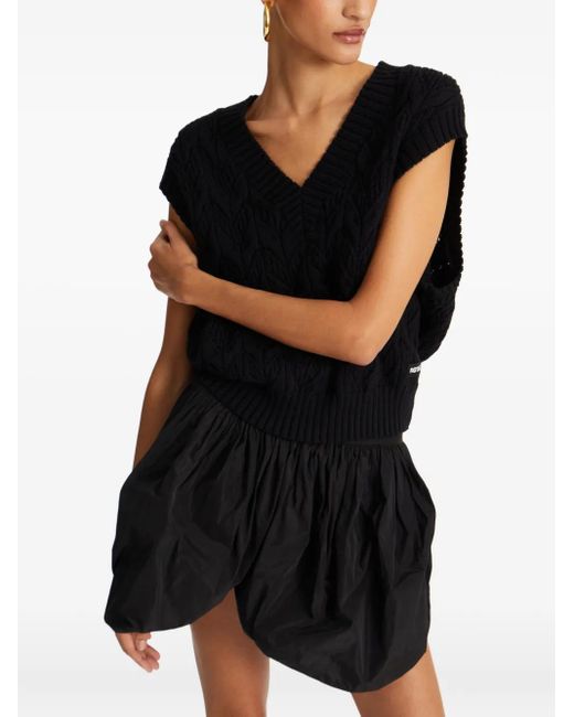 ROTATE BIRGER CHRISTENSEN Black Balloon Mini Skirt