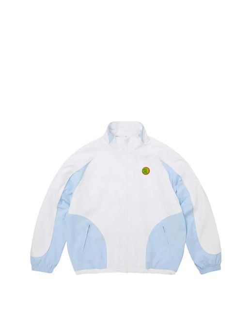 Supreme Blue Jordan Panelled Track Jacket for men