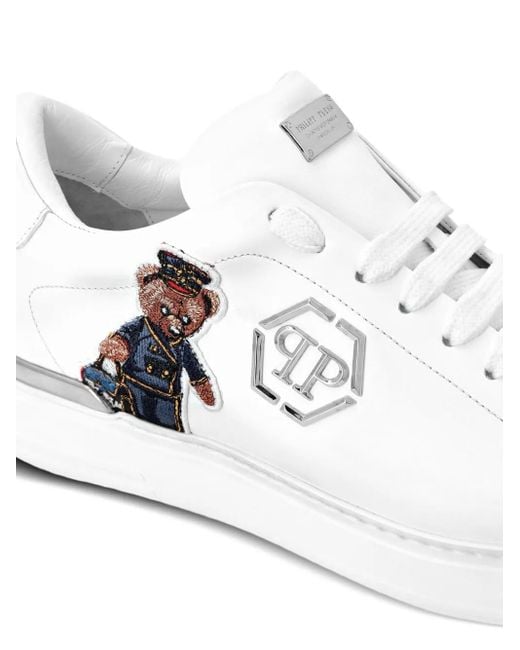 Philipp Plein White Teddy Doorman Sneakers