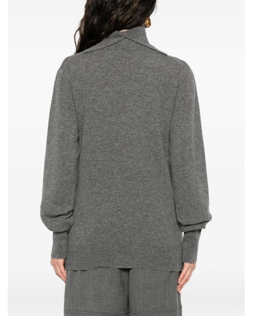Top A Collo Alto di Jil Sander in Gray