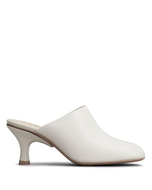 Tod's White Mules In Leather