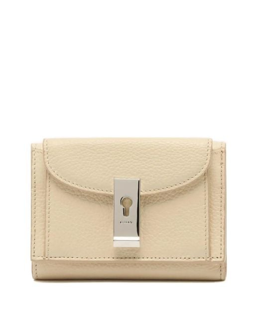 Bally Natural Lock Me Grained-Leather Wallet
