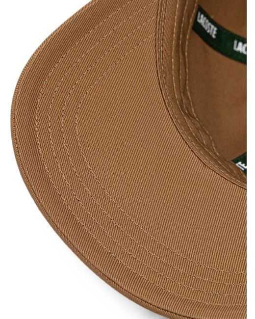 Lacoste Brown Logo-Patch Curved-Peak Baseball Cap for men