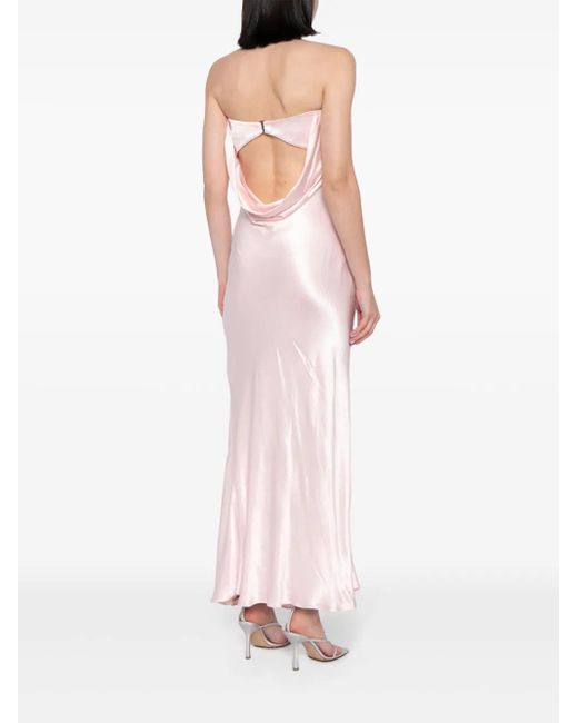 Bec & Bridge Pink Moon Dance Strapless Maxi Dress