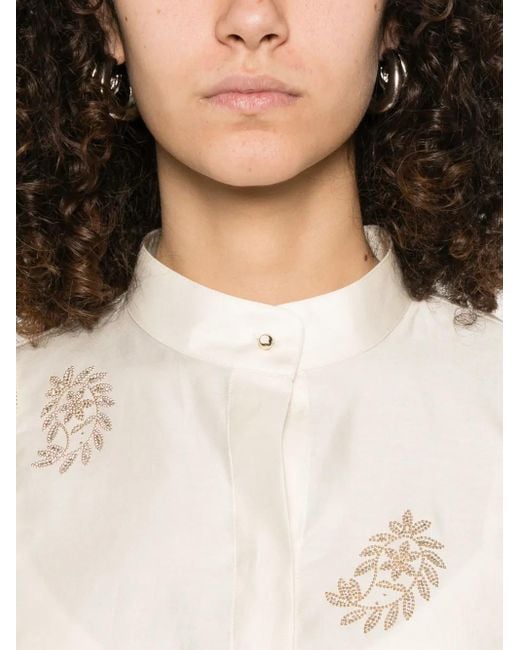 Max Mara Caladio Blouse in het Natural