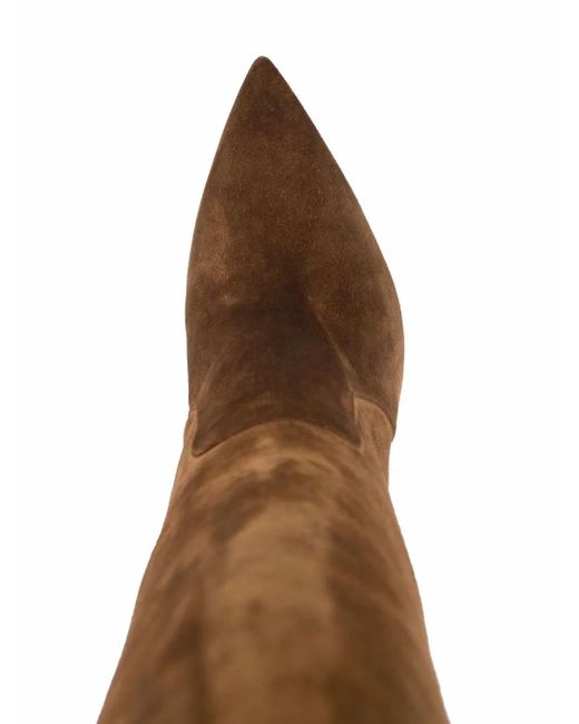 Scarosso Brown X Brian Atwood Carra Suede Boots