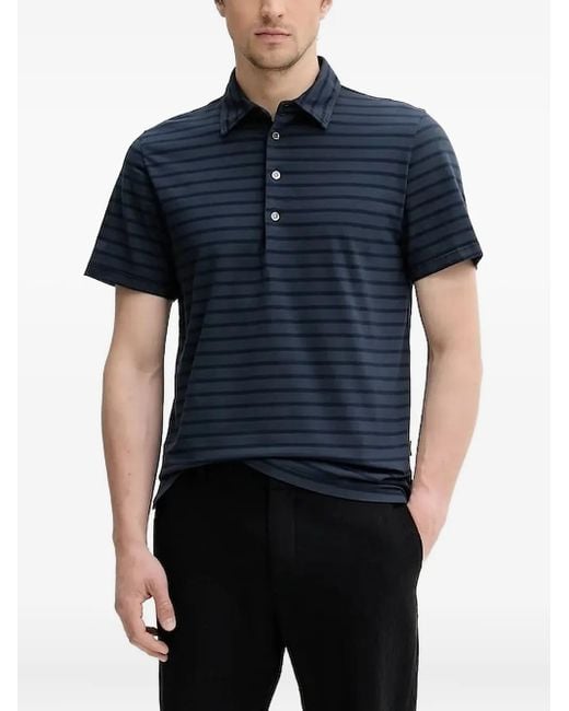 Barena Blue Striped Polo Shirt for men