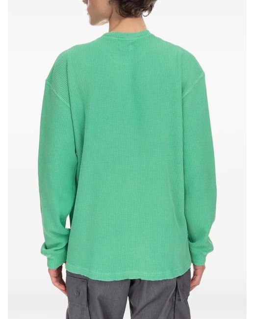 Guess Green Logo Waffle T-Shirt for men
