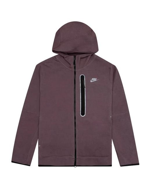 Nike Purple Full-Zip Tech Fleece Hoodie for men