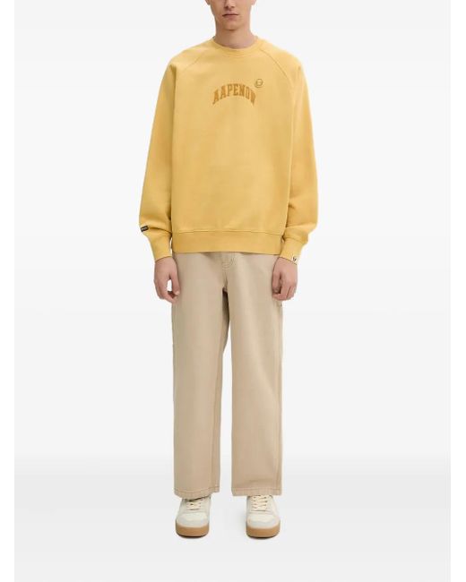A Bathing Ape Natural Logo-Patch Trousers for men