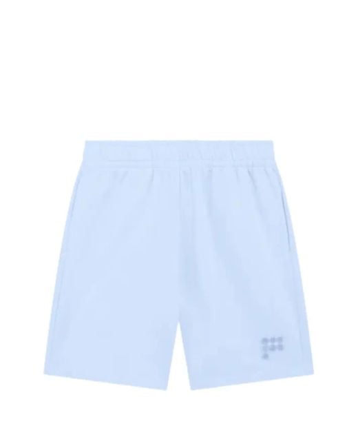 PANGAIA Blue Logo-Patch Cotton Shorts for men
