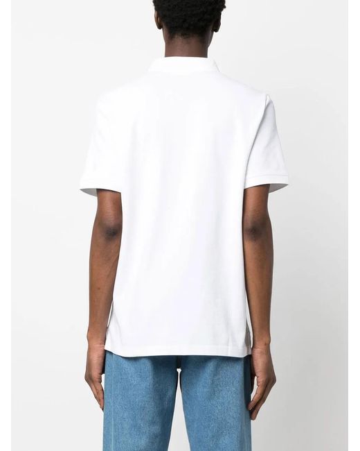 Calvin Klein White Logo-Patch Polo for men
