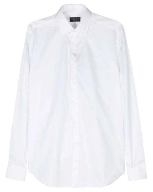Dell'Oglio Overhemd Met Gespreide Kraag in het White voor heren