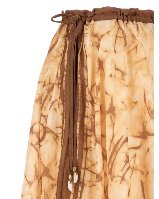 Zimmermann Natural Indra Midi Skirt