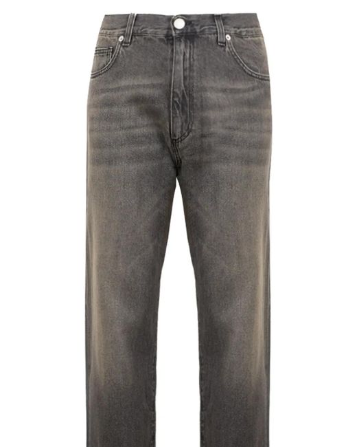 FAMILY FIRST Gray Ripped Denim Pants for men
