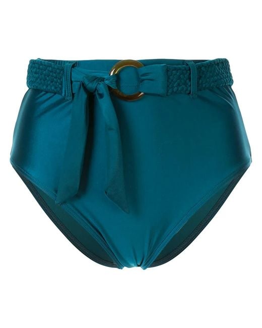 Duskii Blue Océana Belted High Waisted Bikini Bottoms