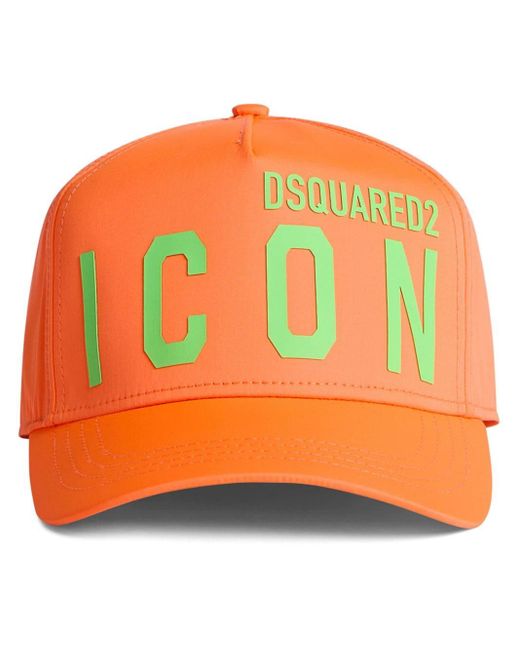 Gorra con logo estampado DSquared² de hombre de color Orange