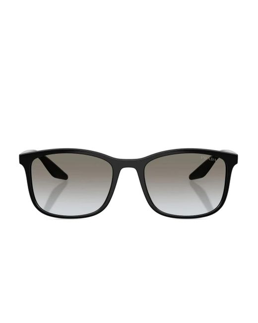 Prada Linea Rossa Black Square-Frame Sunglasses for men