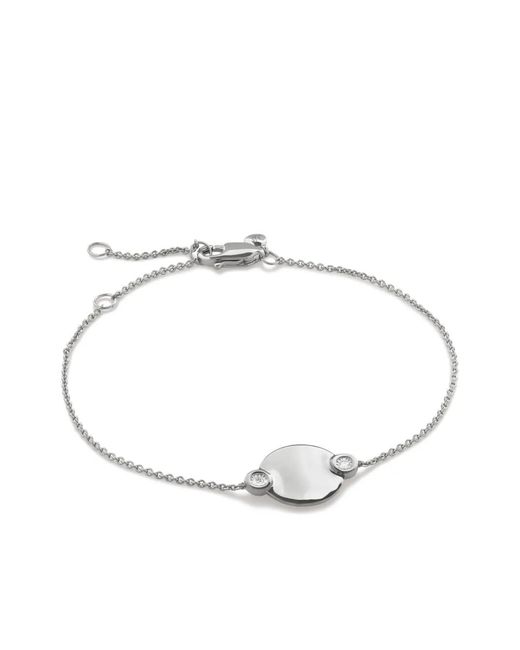 Monica Vinader White Charm-Detail Chain Bracelet