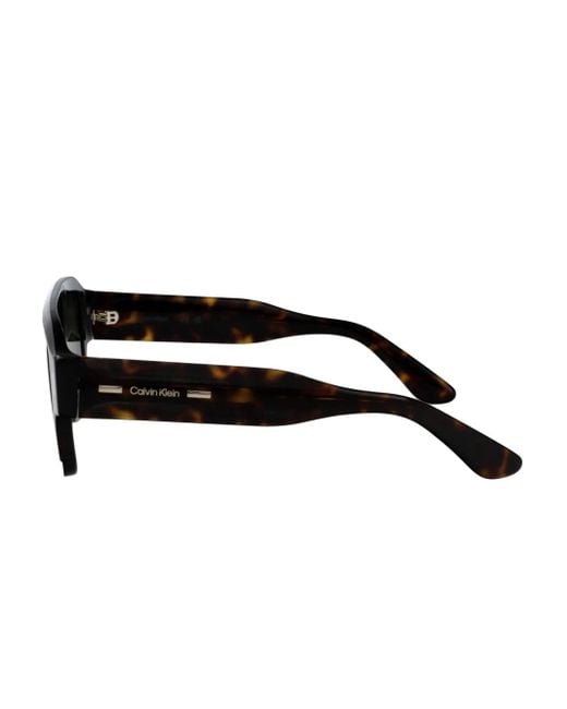 Calvin Klein Green Tortoiseshell-Pattern Sunglasses for men