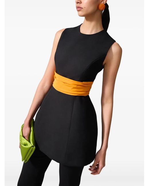 Carolina Herrera Black High-Waisted Capri Trousers