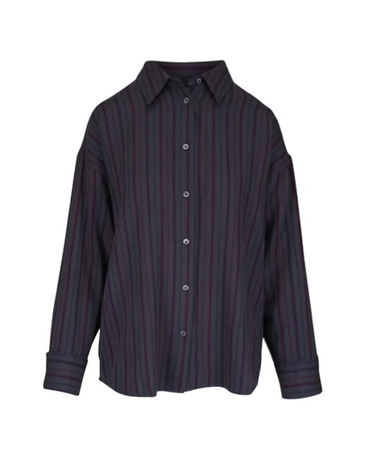 The Elder Statesman Blue Chemise Boutonnée À Rayures